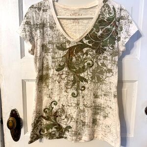 MAURICES WOMENS SHORT SLEEVE TOP SIZE LARGE 💜